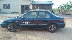 The Kia Spectra Saloon car that was given to Naomi Esi Amoah
