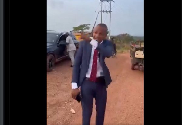 A snipped shot of the MP captured visibly furious during the confrontation