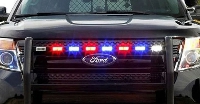 Strobe lights on a vehicle