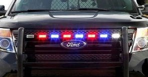 Strobe lights on a vehicle