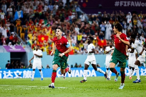 Ronaldo celebrating his goal against Ghana