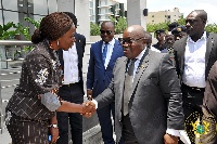 President Akufo-Addo interacting with management of Standard Chartered
