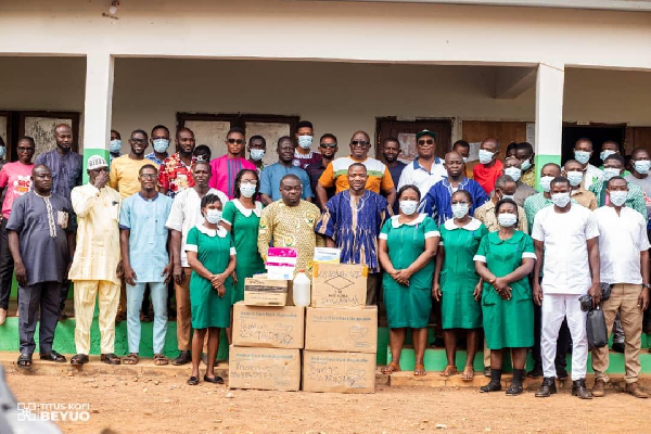 The MP during the presentation to the health facility