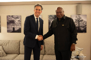 President John Dramani Mahama and UK Foreign Secretary, Ed Miliband