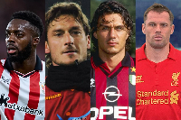 L-R Inaki Williams, Totti, Paolo Maldini and Jamie Carragher