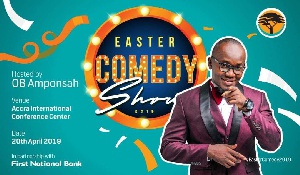 OB Amponsah is the official MC for Easter Comedy show