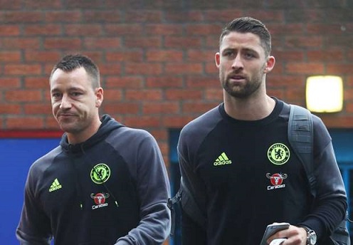 Gary Cahill [right] is in line to succeed John Terry [left]