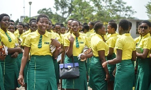 File photo: Some students of Wesley Girls’ High School