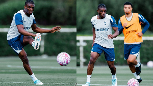 Kudus took part in his first training session with Spurs
