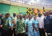 Johnson Aseidu Nketiah(NDC) with some students at Ashantifest