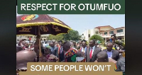 This was the moment the Oguaamanhene showed respect to the Asantehene