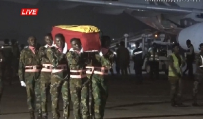 Military men convey Atsu's coffin from Turkish Airlines plane
