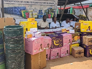 Project HOPE donated some relief items to flood victims and the Ketu South District Hospital