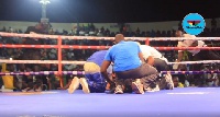 A blow from his opponent landed him unconscious for some minutes
