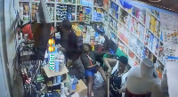 CCTV captures the shop owner flogging the customer who attempted stealing from her shop