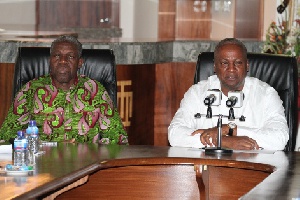 President Mahama [R] and vice President Amissah Arthur