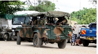 Kenya's security officers during a patrol
