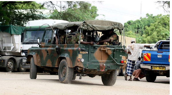 Kenya's security officers during a patrol