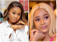 Ghanaian socialite Efia Odo (L) and musician Sister Derby (R)