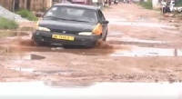 State of the flooded Kasoa-Mallam road