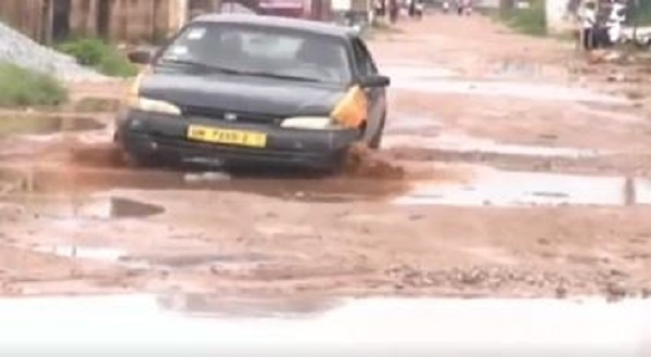 State of the flooded Kasoa-Mallam road