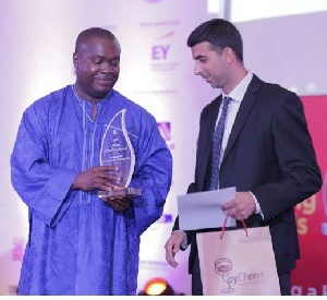 Representative of Stanbic bank Ghana at the awards ceremony
