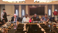 Ernest Brogya Genfi (in black) met with the Turkey officials during a working visit