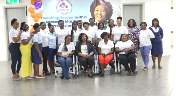 Esther Gyebi-Donkor with members of Network of Professional Women in Maritime and Port Sectors