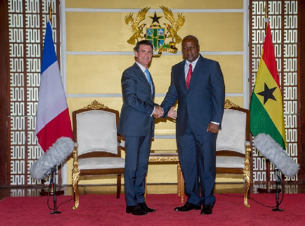 French Prime Minister, Manuel Valls and President Mahama