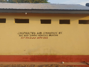The newly constructed public toilet facility at Makango