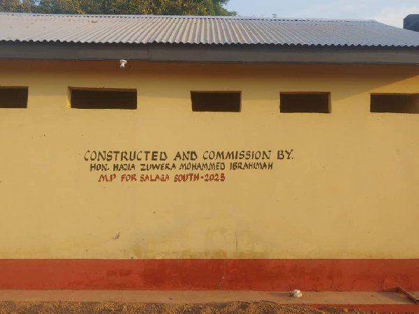 The newly constructed public toilet facility at Makango