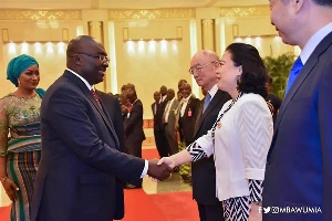 Vice President Dr. Mahamudu Bawumia with Sun Baohong China Ambassador