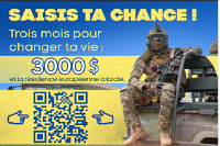 The advertisement poster recruitment Ivorians into a foreign army