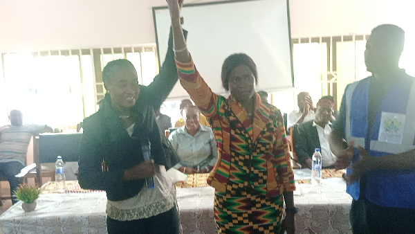 Rebecca Chissah (in kente) when she was confirmed