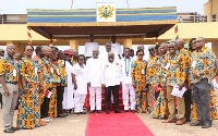 President Nana Addo in a group picture with some teachers