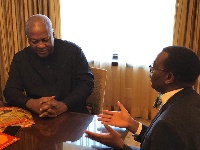 Former President John Mahama and President of the African Development Bank, Akinwumi Adesina