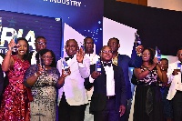 Award winners in a group photograph