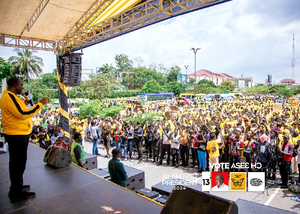 Alan Kyerematen addressing the crowd