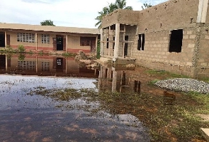 A flooded area in Klikor
