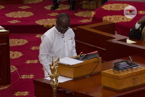 Ken Ofori-Atta, Finance Minister presenting the first budget statement of the Akufo-Addo government