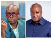 Paul Adom-Otchere (L) and John Dramani Mahama (R)