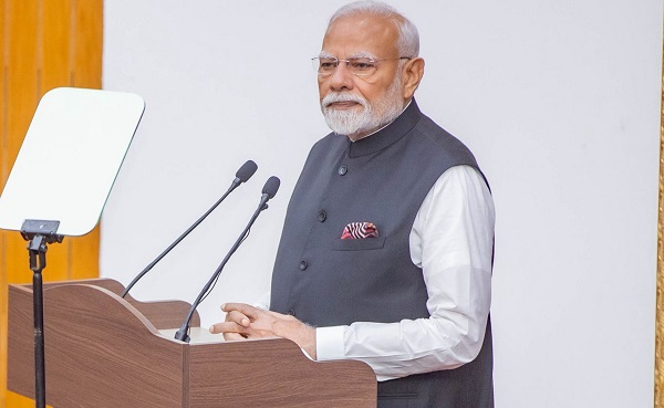 Indian Prime Minister, Narendra Modi speaking in Ghana's Parliament