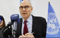 United Nations High Commissioner for Human Rights Volker Turk holds a press conference