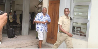 Lionel Rayford leaves the courtroom in Dar es Salaam on Tuesday