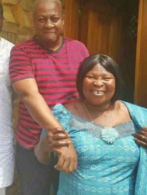 Former President John Dramani Mahama and Akua Donkor