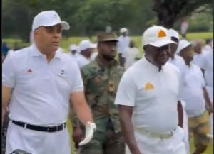 Dag Heward-Mills and Asantehene Otumfuo Osei Tutu II as seen on the golf pitch