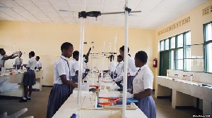 File photo of some students at a science laboratory