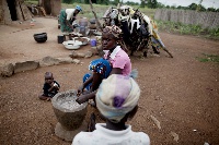 File photo of victims living in the camp