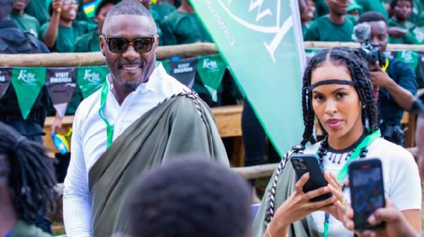 Actor Idris Elba and his wife Sabrina attended the ceremony in Kinigi. Credit: RBA