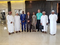 Dr. Owusu Kizito, Chairman/CEO of Investigroup with Dr. P Mohamed Ali Chairman of MFAR Group, others